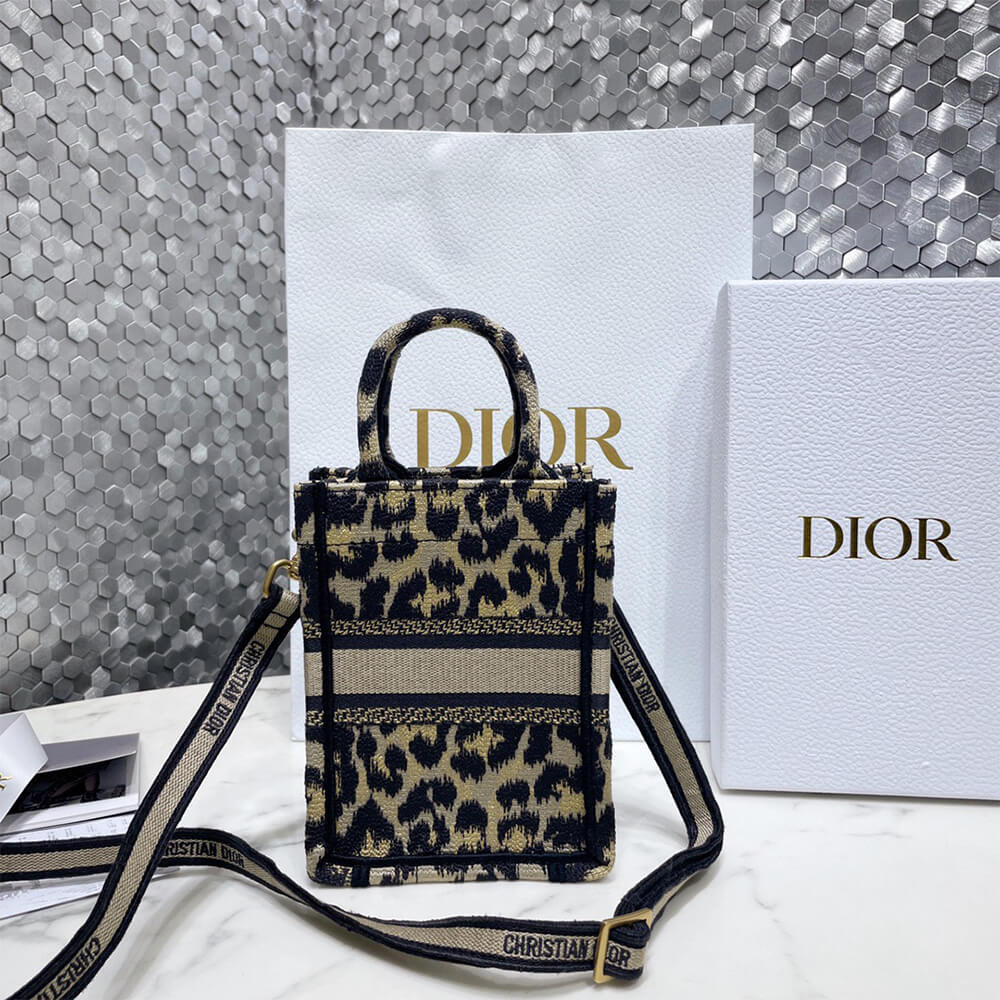 mini D*or book tote phone bag