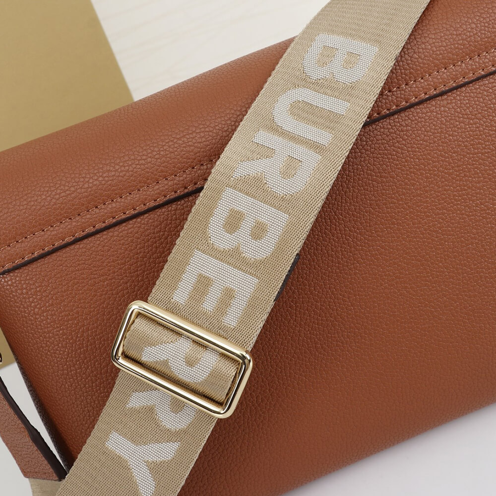 B**rry vintage check and leather note crossbody bag