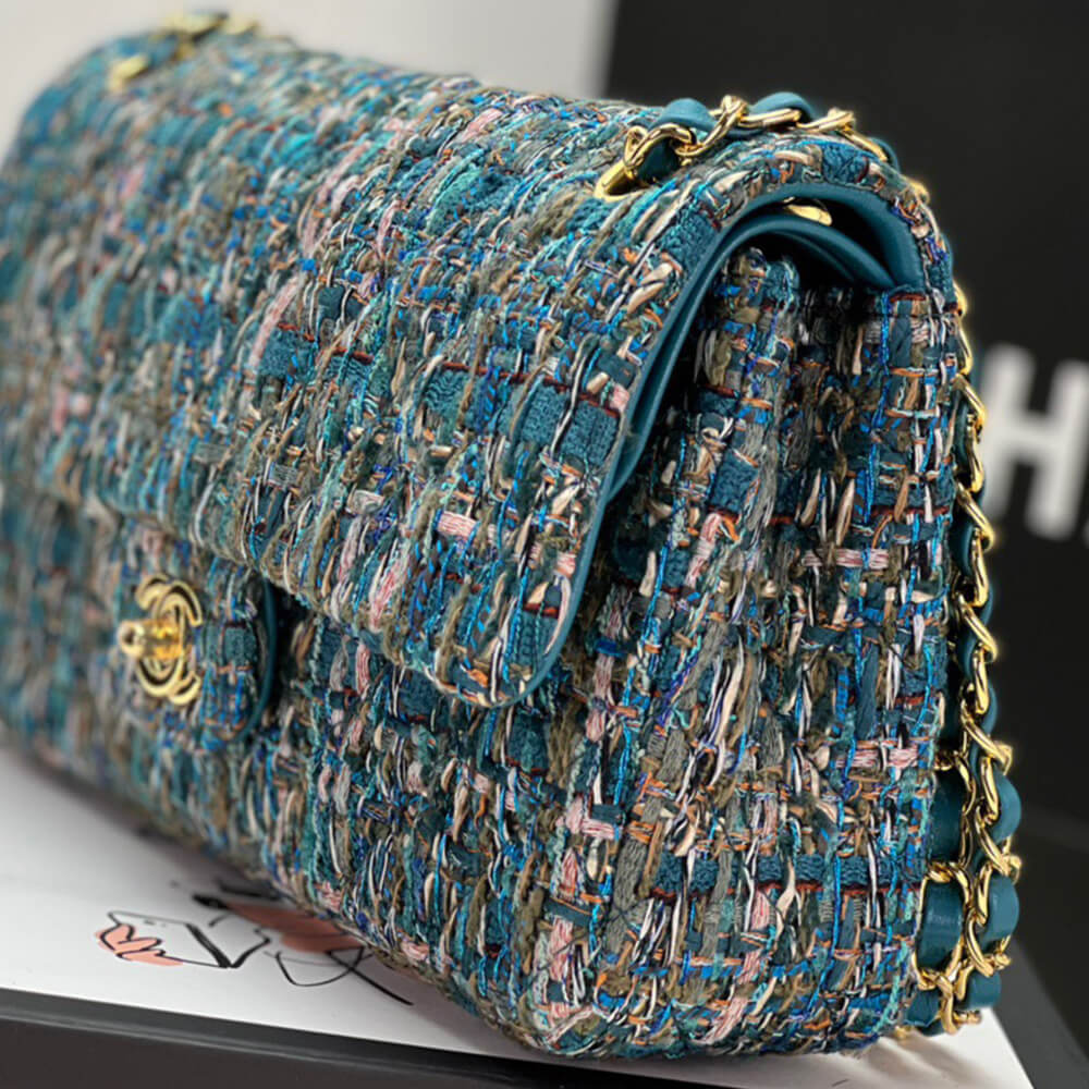 Ch*el classic flap tweed