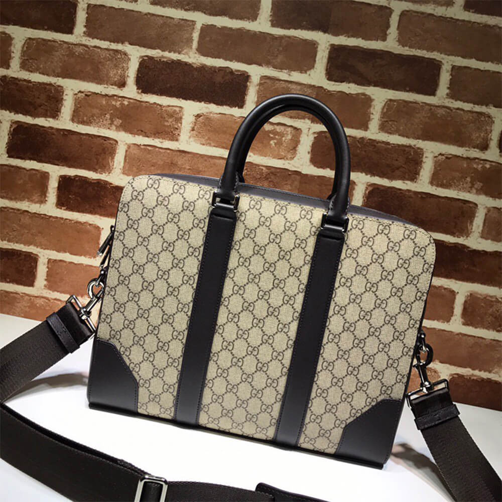 G*u*i gg beige briefcase