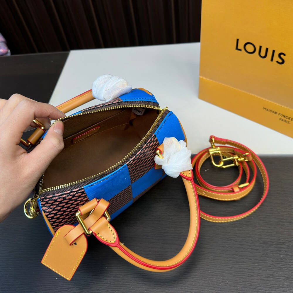 LV SPEEDY 18 BANDOULIERE DAMIER POP
