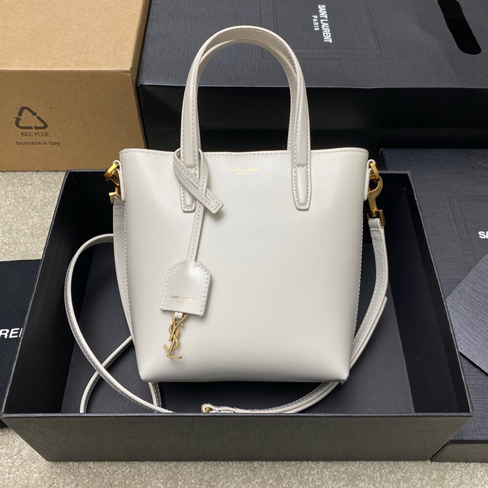 MINI TOY SHOPPING SAINT LAURENT IN BOX LEATHER