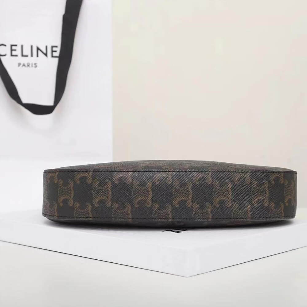 Ce**e medium tilly bag in triomphe canvas and calfskin