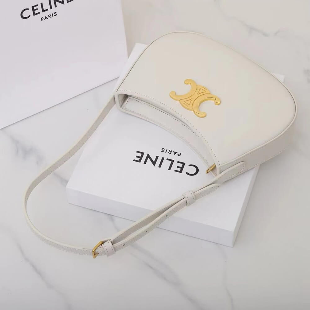 Ce**e medium tilly bag in shiny calfskin