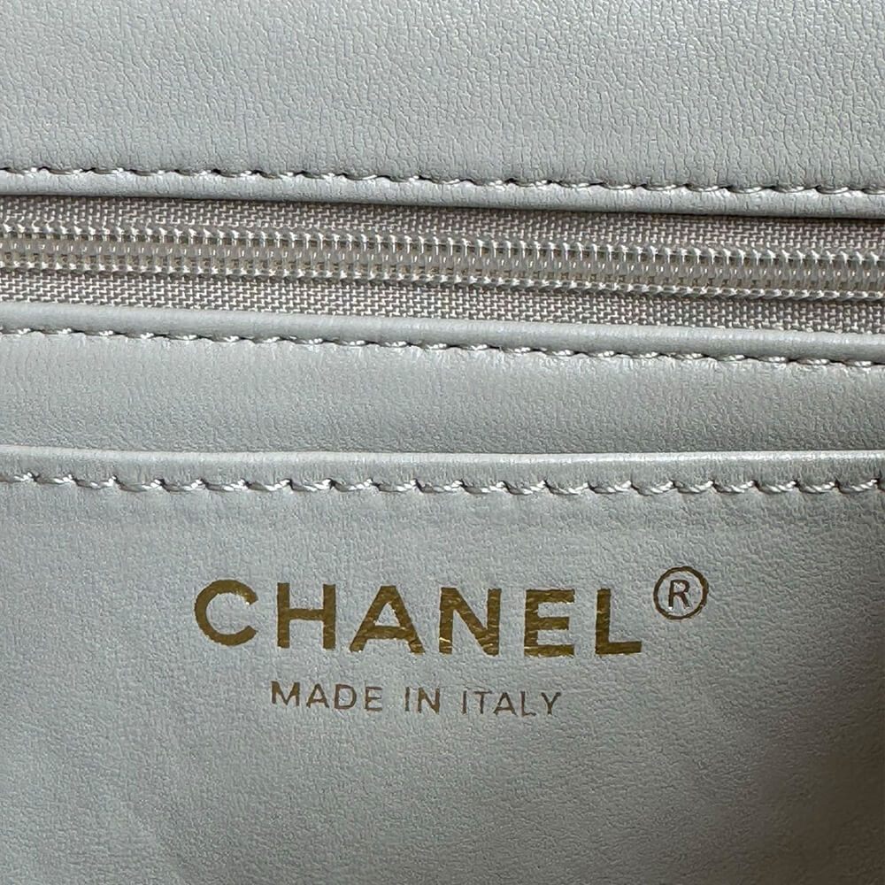 Ch*el mini classic handbag with top handle