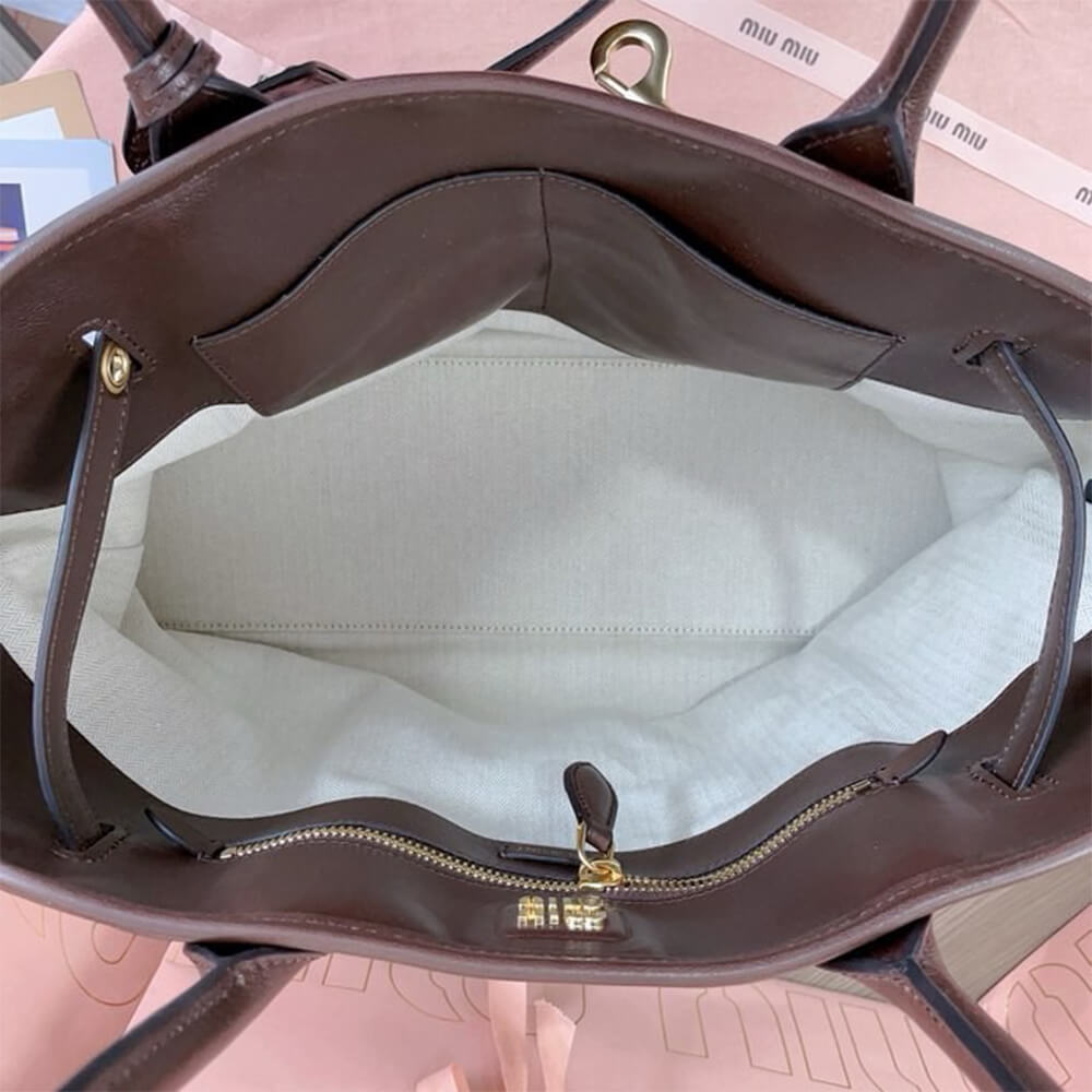 MIUMIU Medium Aventure nappa leather bag(HIGH-END Grade)